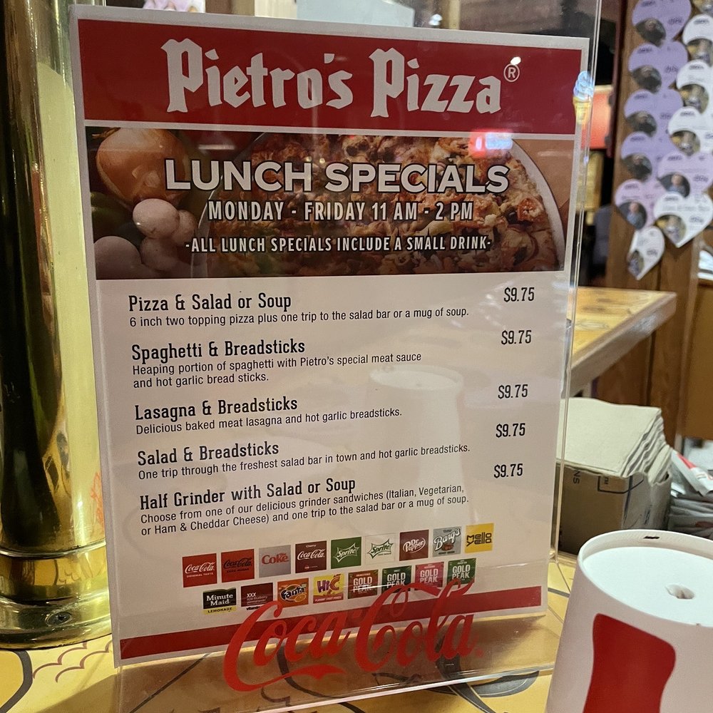 Pietro's Pizza - Lunch Specials - Pizza Near Me - Salem, Oregon