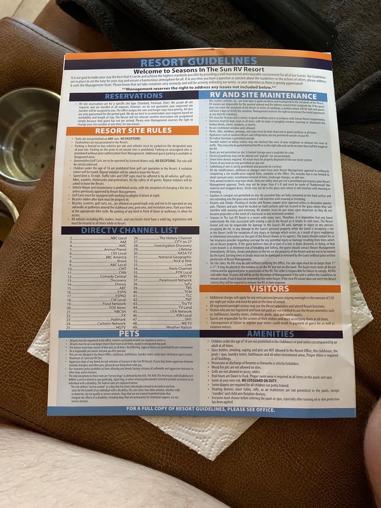 SEASONS IN THE SUN RV RESORT Updated October 2024 10 Reviews 2400