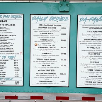 Da Soriano Grindz - Menu - April 2025 - Filipino Near Me - Kahului, Hawaii