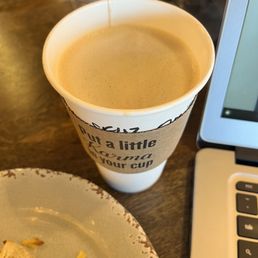 Oatmilk latte with sugar free hazelnut syrup Oatmilk latte with sugar free hazelnut syrup