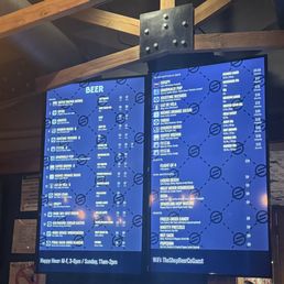 Beer menu Beer menu