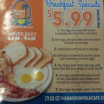 Broken Yolk Cafe - Amazing early bird specials!!! - American Near Me - Temecula, California Broken Yolk Cafe - Amazing early bird specials!!! - American Near Me - Temecula, California