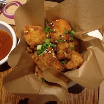 Veggie Grill by Next Level - Crispy cauliflower with a side of sweet & sour sauce - Vegan Near Me - Long Beach, California Veggie Grill by Next Level - Crispy cauliflower with a side of sweet & sour sauce - Vegan Near Me - Long Beach, California