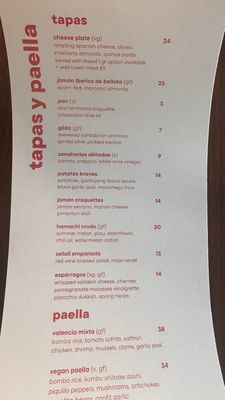 Menu photo 1 Vya Portland, OR