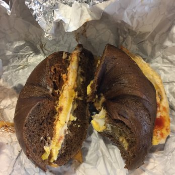 Bergen Boulevard Bagels - Egg and cheese with salt, pepper, and ketchup on pumpernickel. Wish I got it toasted. I forgot to say it and they didn't ask. - Bagels Near Me - Palisades Park, New Jersey Bergen Boulevard Bagels - Egg and cheese with salt, pepper, and ketchup on pumpernickel. Wish I got it toasted. I forgot to say it and they didn't ask. - Bagels Near Me - Palisades Park, New Jersey