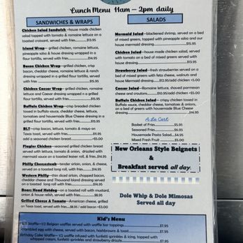 The Mermaid Cafe at Riverview - Menus 6/2026 - Breakfast & Brunch Near Me - New Smyrna Beach, Florida