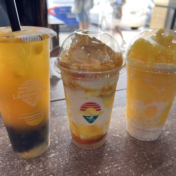 Landmark Tea - Hawaii Aloha, Mango Cheesecake, and Mango Sticky Rice Slushy. - Tea Rooms Near Me - Las Vegas, Nevada Landmark Tea - Hawaii Aloha, Mango Cheesecake, and Mango Sticky Rice Slushy. - Tea Rooms Near Me - Las Vegas, Nevada