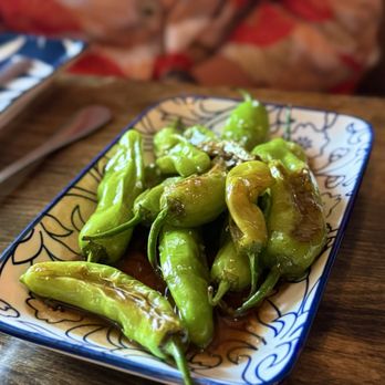 Plate - Shishito peppers - American Near Me - Stowe, Vermont Plate - Shishito peppers - American Near Me - Stowe, Vermont