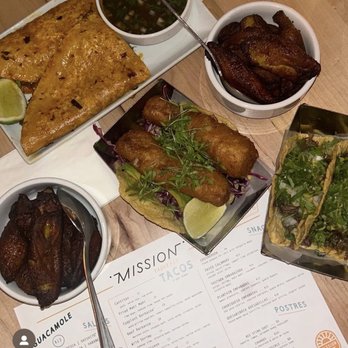 Mission Taqueria - Assortment of Quesabirria Quesadillas, fish Mahi Mahi Tacos, and Sweet Plantains - Mexican Near Me - Philadelphia, Pennsylvania Mission Taqueria - Assortment of Quesabirria Quesadillas, fish Mahi Mahi Tacos, and Sweet Plantains - Mexican Near Me - Philadelphia, Pennsylvania
