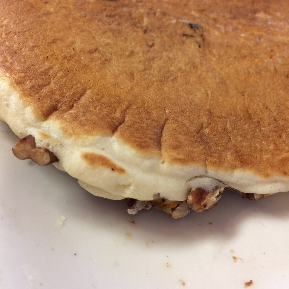 Jim's Diner - One of three banana pecan pancakes! - New American Near Me - Bethany, Oklahoma Jim's Diner - One of three banana pecan pancakes! - New American Near Me - Bethany, Oklahoma
