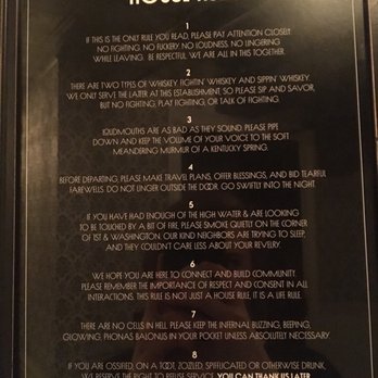 Hell or High Water - House Rules from the bathroom - Cocktail Bars Near Me - Louisville, Kentucky