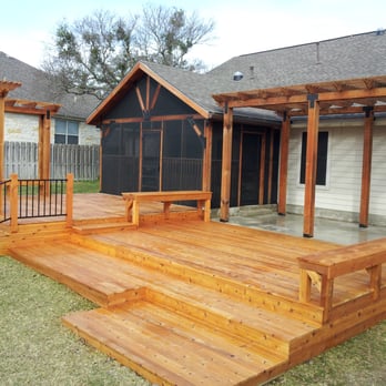 Like Father Like Son Construction - cedar deck and patio cover with pergola - General Contractors Near Me - San Marcos, Texas Like Father Like Son Construction - cedar deck and patio cover with pergola - General Contractors Near Me - San Marcos, Texas
