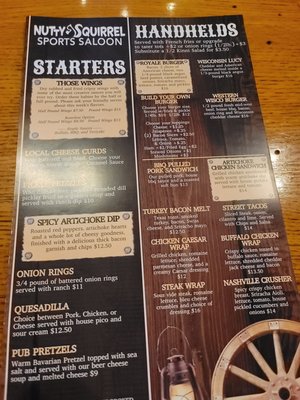 Menu photo 6 Nutty Squirrel Sports Saloon River Falls, WI Menu photo 6 Nutty Squirrel Sports Saloon River Falls, WI