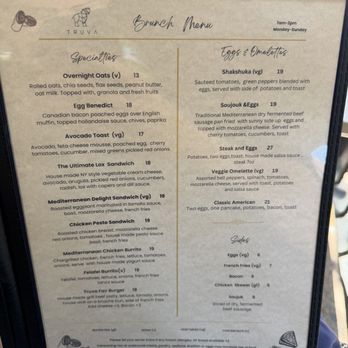 Truva - brunch menu pt. 2 - Mediterranean Near Me - San Diego, California Truva - brunch menu pt. 2 - Mediterranean Near Me - San Diego, California
