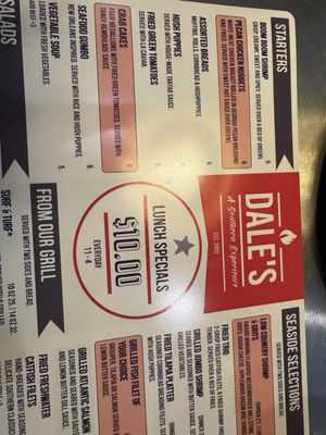 Menu photo 5 Dale's Southern Grill Hoover, AL Menu photo 5 Dale's Southern Grill Hoover, AL