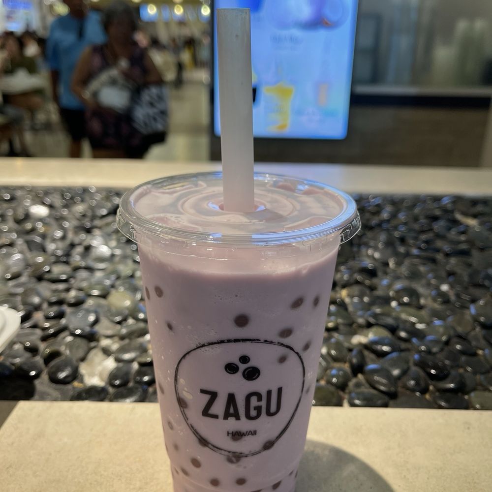 Zagu - Taro and coconut with lychee popping boba - Desserts Near Me - Honolulu, Hawaii Zagu - Taro and coconut with lychee popping boba - Desserts Near Me - Honolulu, Hawaii