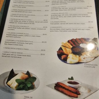Cuscatlan Comida Salvadoreña - Menu - Salvadoran Near Me - Escondido, California