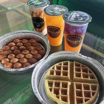 TeaZenTea - San Jose - princess peach, crème brûlée, mango summer tea, pandas waffle, and egg waffle - Bubble Tea Near Me - San Jose, California TeaZenTea - San Jose - princess peach, crème brûlée, mango summer tea, pandas waffle, and egg waffle - Bubble Tea Near Me - San Jose, California