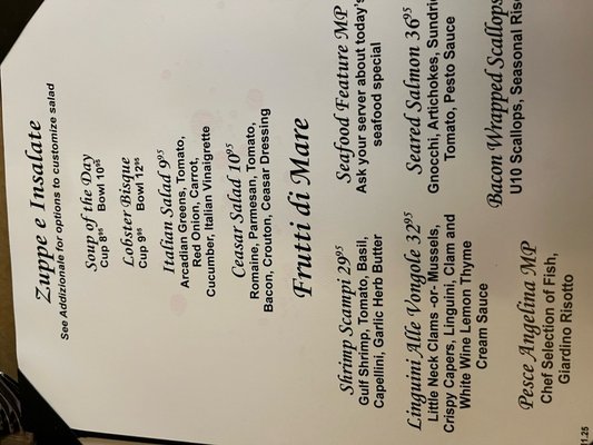 Menu photo 3 V Paul's Pensacola, FL