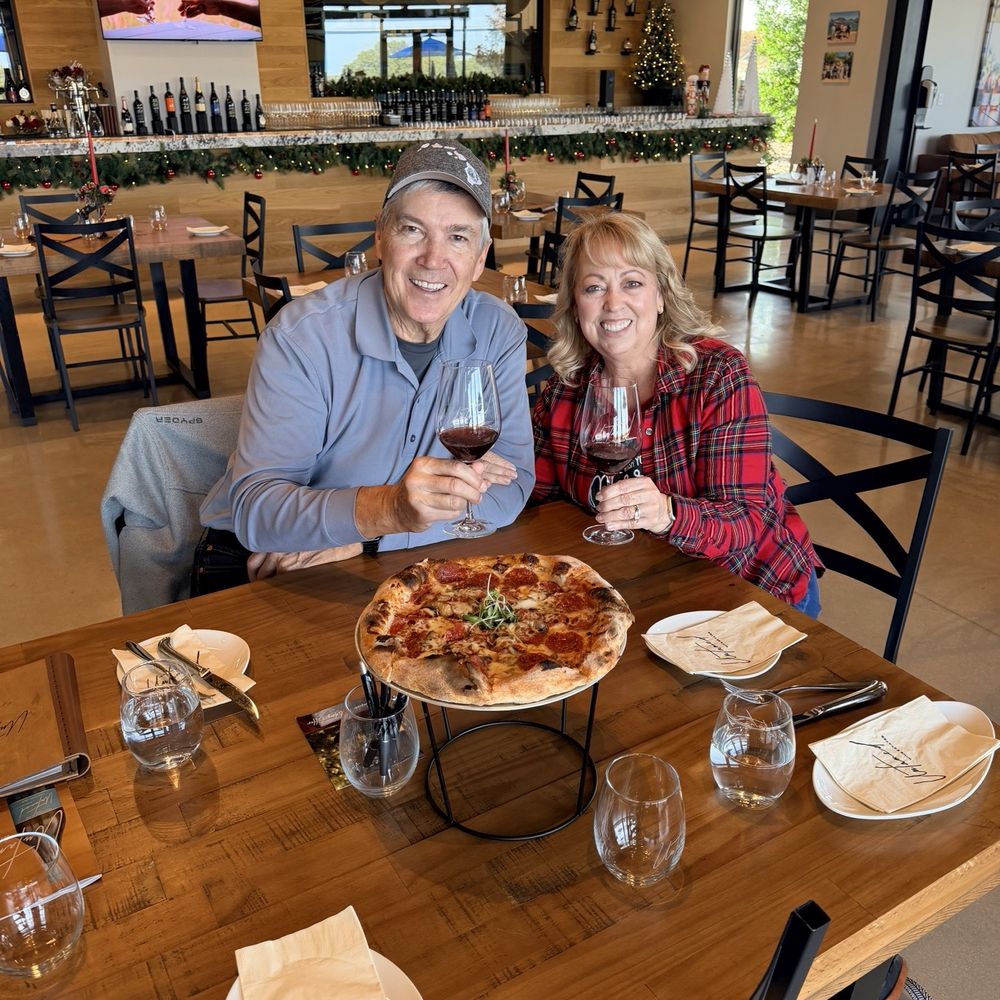 Pizza and Pino Noir. Pizza and Pino Noir.