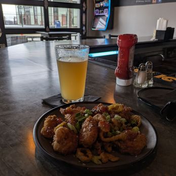 Steel Mill Saloon - Firecracker Shrimp and Hitchhiker IPA - Cocktail Bars Near Me - Pittsburgh, Pennsylvania
