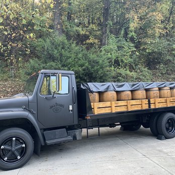 The Jack Daniel Distillery - Photo op JD truck - Distilleries Near Me - Lynchburg, Tennessee