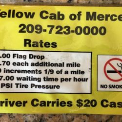 Yellow Cab - Taxi rates