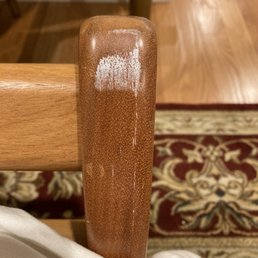 Our bed frame has this on both sides of the foot board.
