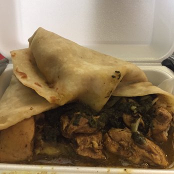 Roti Roll Caribbean Cuisine - Chicken roti with callaloo! - Caribbean Near Me - Toronto, Ontario Roti Roll Caribbean Cuisine - Chicken roti with callaloo! - Caribbean Near Me - Toronto, Ontario
