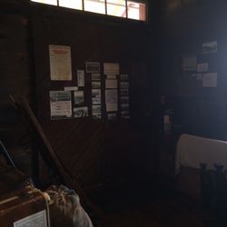 The Chesapeake Beach Railway Museum - The original cargo door and hardware.