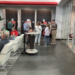 First Community Bank - Look, at the highly secure teller machines. Lovely place to wait 30 minutes for transactions that in the old location took 5 minutes.
