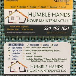Humble Hands Home Maintenance - Here's my card!