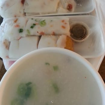 Harlam's Kitchen - Thousand year egg porridge, steamed noodle roll with chinese donut, and one with bbq pork. $9 - Cantonese Near Me - Rosemead, California Harlam's Kitchen - Thousand year egg porridge, steamed noodle roll with chinese donut, and one with bbq pork. $9 - Cantonese Near Me - Rosemead, California