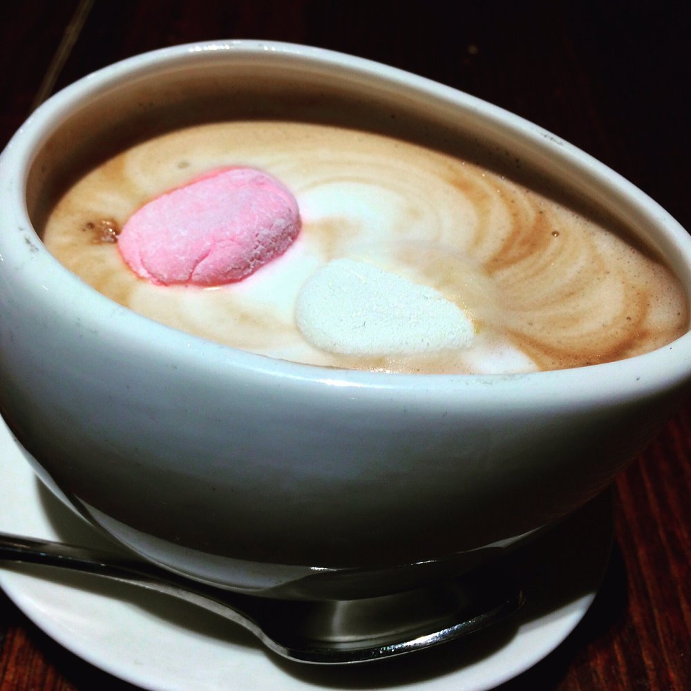 Max Brenner - Mint hot chocolate, 2 marshmallow. Bit stingy on the 'mellows! - Desserts Near Me - Sydney, NSW