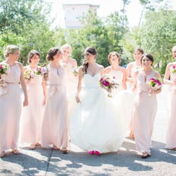 Bella Bridesmaids - Seaside beach wedding with 'maids in Joanna August