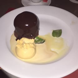 Piccolino - This is the TORTINO AL CIOCCOLATO dessert with caramel ice cream. It was Amazing.