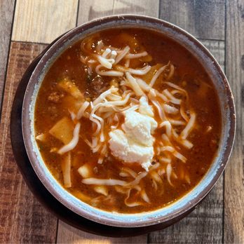Roundin' 3rd - Lasagna soup with ricotta on top - American Near Me - Long Beach, California Roundin' 3rd - Lasagna soup with ricotta on top - American Near Me - Long Beach, California