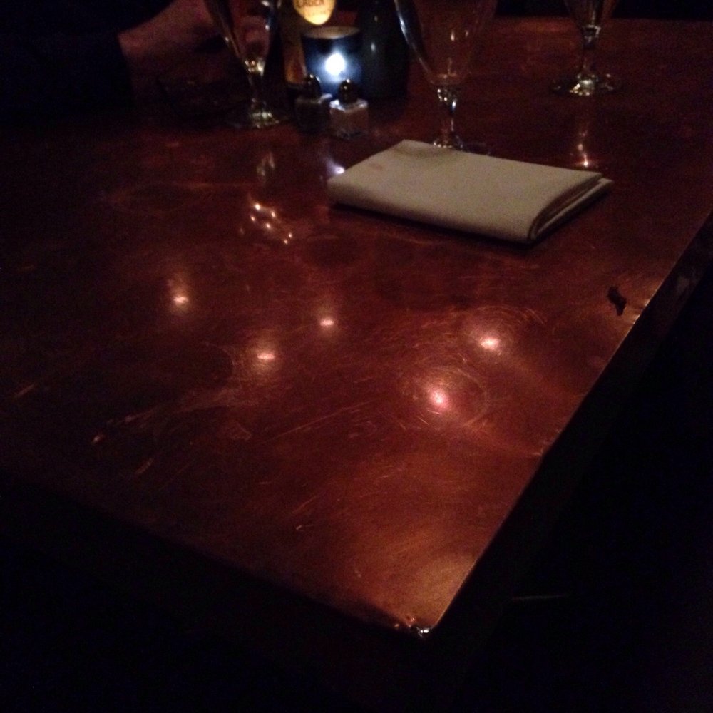 Table 50 - Unique Copper table - New American Near Me - Roanoke, Virginia Table 50 - Unique Copper table - New American Near Me - Roanoke, Virginia