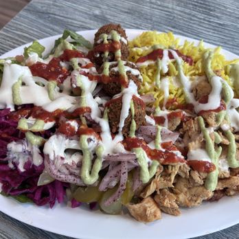 Habibi Falafel - The "bowl" I built ($15.99) was a plate of utter deliciousness. - Falafel Near Me - San Francisco, California