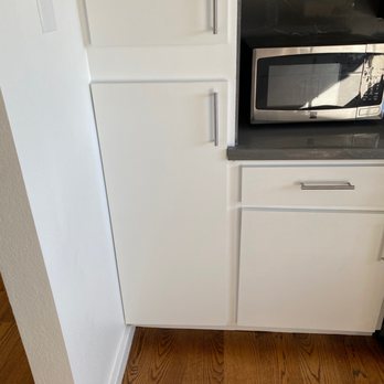 MoonDance Painting - This bottom cabinet door on the left took them forever to fix so that it would close and the drawers pull out. - Painters Near Me - San Rafael, California MoonDance Painting - This bottom cabinet door on the left took them forever to fix so that it would close and the drawers pull out. - Painters Near Me - San Rafael, California