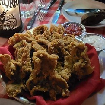Buckhorn Exchange - Rocky mountain oysters. Would recommend. Is like chewy calamari - Steakhouses Near Me - Denver, Colorado