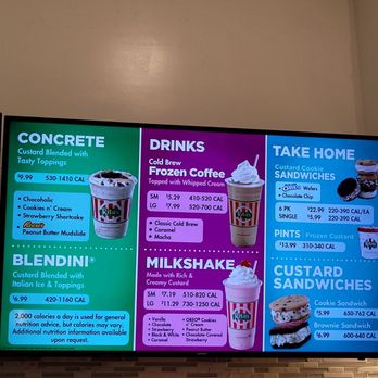 Rita's Italian Ice & Frozen Custard - Menu 1 of 2 as of September 2025 - Ice Cream & Frozen Yogurt Near Me - Alameda, California