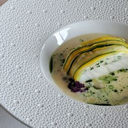 Marchal - Danish turbot zucchini, parsley mussel sauce. 2026 05 16. M1. 050. 4th.