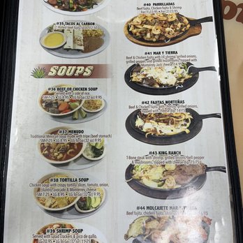 Agave Jalisco - a menu for a mexican restaurant - Mexican Near Me - Riviera, Texas