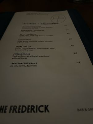 Menu photo 1 The Frederick Toronto, ON Menu photo 1 The Frederick Toronto, ON