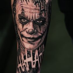 Hyper Inkers Tattoo & Piercing Studio - Black and grey Joker