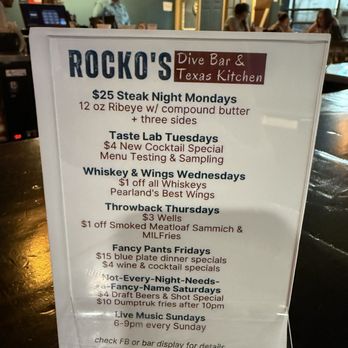 Rocko's Dive Bar & Texas Kitchen - Dive Bars Near Me - Pearland, Texas