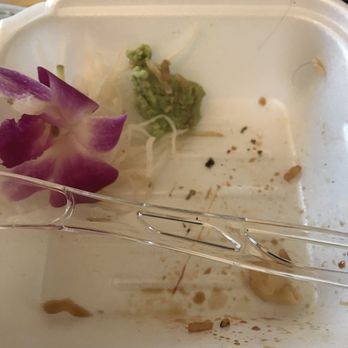 Masa Sushi - Note the side of the container 2 black hairs. - Sushi Bars Near Me - Camarillo, California Masa Sushi - Note the side of the container 2 black hairs. - Sushi Bars Near Me - Camarillo, California