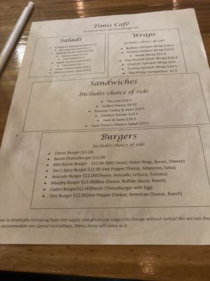 Menu photo 1 Timi’s Cafe Cadiz, OH