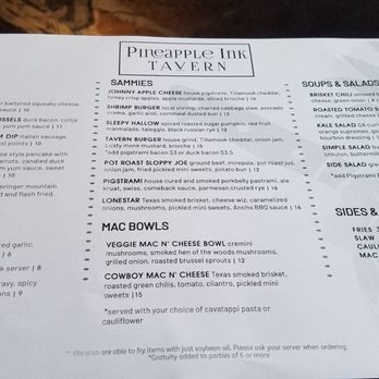Pineapple Ink Tavern - Menu - Beer Bar Near Me - Augusta, Georgia Pineapple Ink Tavern - Menu - Beer Bar Near Me - Augusta, Georgia